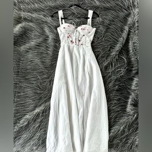 Adeirlina “Lady of the Hour” white midi dress,  US 4 size small